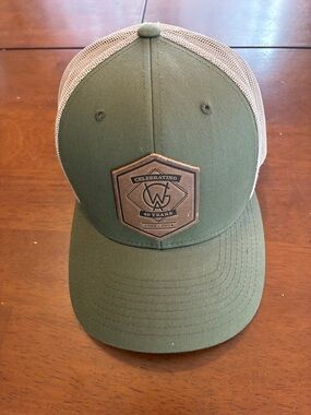 Range Leather Co. Trucker Snapback Hat Brown/Tan Adjustable Patch